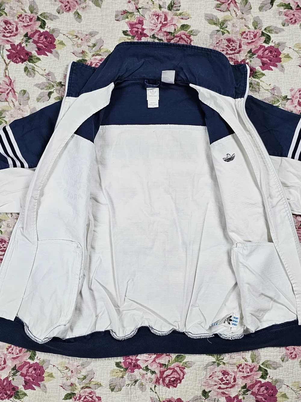 Adidas SAMPLE Full Zip Jacket White/Blue Colorblock Argentat